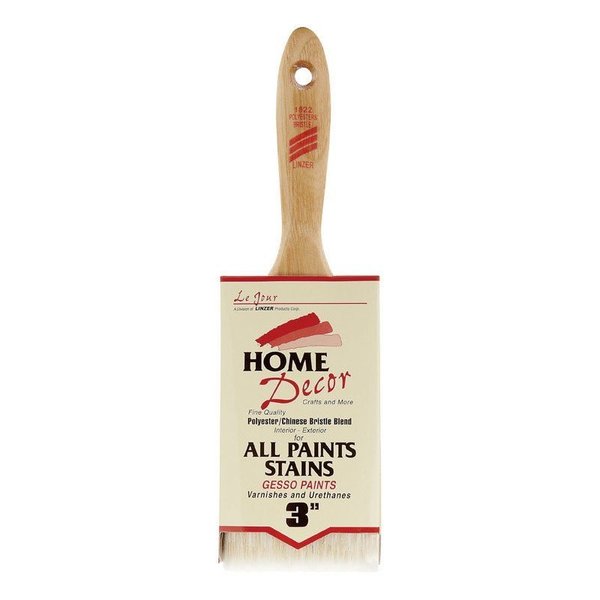 Linzer Home Decor 3 in. Flat Paint Brush 1822-3